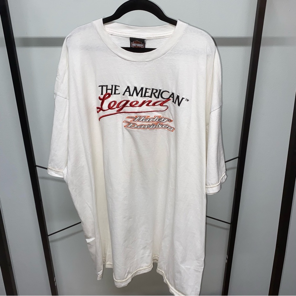 Harley Davidson Vintage Embroidered T Shirt size 2XL